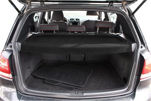 IKON MOTORSPORTS, Cargo Cover Board Compatible with 2010-2014 Volkswagen Golf 6 GTI R, Black Non Retractable Rear Tonneau Security Shield Shade, 2011 2012 2013(Clips Not Included) in Saudi Arabia