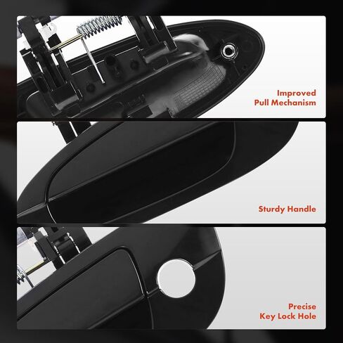 A-Premium Front Left Driver Side Exterior Door Handle with Keyhole Compatible with Nissan Altima 2002 2003 2004 2005 2006, Smooth Black, Replace# 80607-8J009, 80607-9J400 in Saudi Arabia