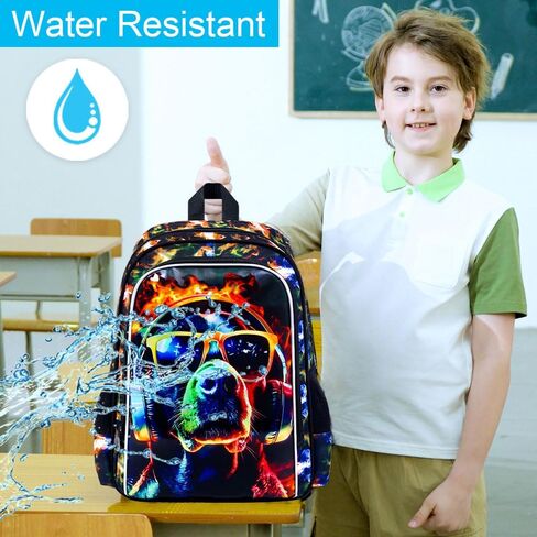 حقيبة ظهر 3pcs للأولاد ، حقيبة كتب 17 بوصة مع صندوق الغداء ، حقائب الظهر للمدرسة لرياض الأطفال في مرحلة ما قبل المدرسة الابتدائية in Kuwait