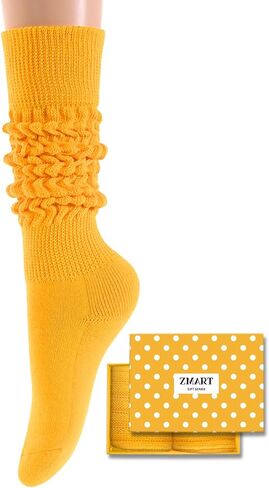 Zmart Women Slouch Sclous - Scrunch Screrunch ، طراز الثمانينات باللون الأبيض والأسود والبرتقالي والكريمة in Saudi Arabia