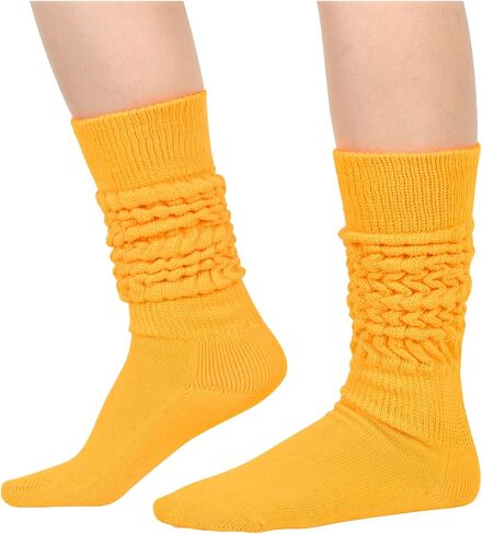 Zmart Women Slouch Sclous - Scrunch Screrunch ، طراز الثمانينات باللون الأبيض والأسود والبرتقالي والكريمة in Saudi Arabia