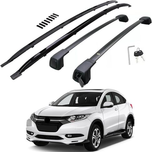 رفوف الأمتعة 4p التي تمت ترقيتها لعام 2016-2022 Honda HR-V HRV RAIR RAIN RACK RACK CROSS BARS CARGORIS in Saudi Arabia