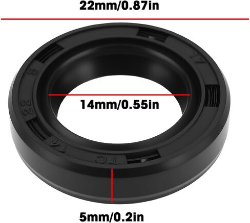 2x استبدال المحرك أختام زيت 91203-KK3-830 14x22x5mm متوافق مع Honda CBR400 NC23 NC29 RS125 RS250 in Saudi Arabia