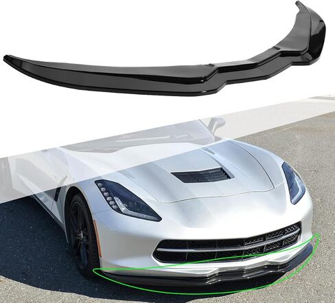 ZXMOTO الأمامي الوفير الشفاه SPOILER SPLITER BODY KIT ABS FIT لشيفروليه CORVETTE C7 Z06 المرحلة 3 2014 2015 2017 2017 2018 2019 Glossy Black in Saudi Arabia