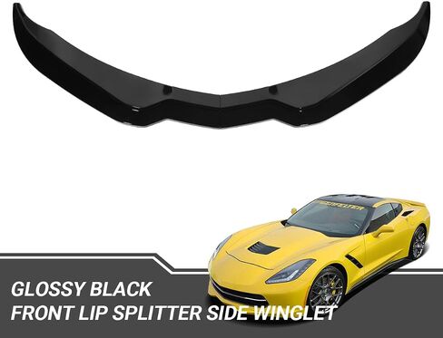 ZXMOTO الأمامي الوفير الشفاه SPOILER SPLITER BODY KIT ABS FIT لشيفروليه CORVETTE C7 Z06 المرحلة 3 2014 2015 2017 2017 2018 2019 Glossy Black in Saudi Arabia