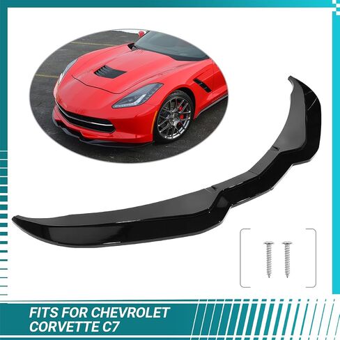 ZXMOTO الأمامي الوفير الشفاه SPOILER SPLITER BODY KIT ABS FIT لشيفروليه CORVETTE C7 Z06 المرحلة 3 2014 2015 2017 2017 2018 2019 Glossy Black in Saudi Arabia