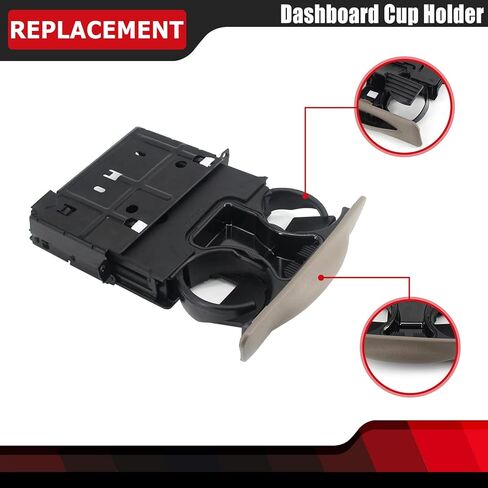 حامل كأس Dash Dashboard Cup متوافق مع Ford F250 F350 F450 F550 Super Duty 1999-2004 رحلة 2000-2004 يستبدل YC3Z-2513560-CAD TAN in Saudi Arabia