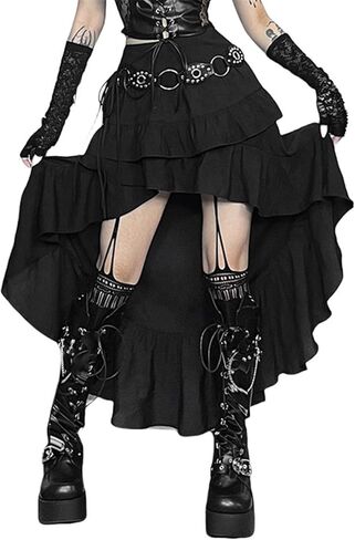 تنورة الجنية الجنية للنساء Punk Y2K Goth Emo Rave Harajuku مهرجان in Saudi Arabia