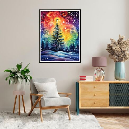SKRYUIE Christmas Paint by Numbers Kit for Adults, Acrylic Oil Painting by Numbers Kits Santa Claus for Beginner with Paintbrushes Brushes Paintwork Art Crafts Canvas for Home Decor 16x20 inch in Saudi Arabia