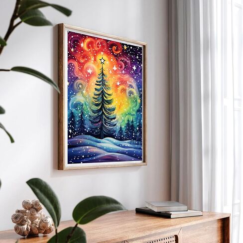 SKRYUIE Christmas Paint by Numbers Kit for Adults, Acrylic Oil Painting by Numbers Kits Santa Claus for Beginner with Paintbrushes Brushes Paintwork Art Crafts Canvas for Home Decor 16x20 inch in Saudi Arabia
