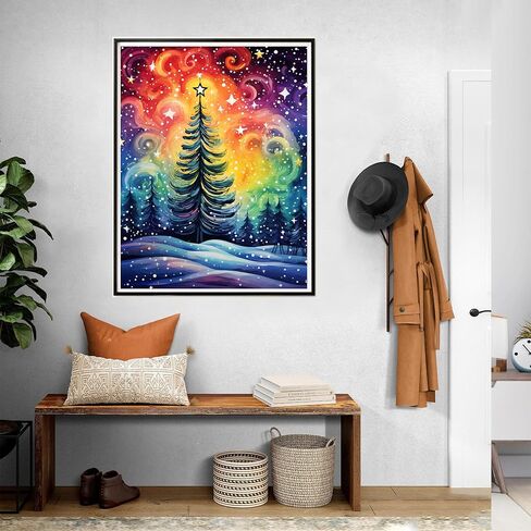 SKRYUIE Christmas Paint by Numbers Kit for Adults, Acrylic Oil Painting by Numbers Kits Santa Claus for Beginner with Paintbrushes Brushes Paintwork Art Crafts Canvas for Home Decor 16x20 inch in Saudi Arabia