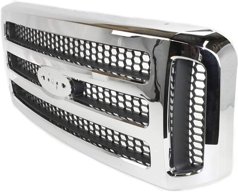 مجموعة مصبغة Evan Fischer متوافقة مع 2005-2007 Ford F-250 F-350 F-450 F-550 Super Duty ، Chrome Shell ، ملحق رمادي مطلي in Saudi Arabia