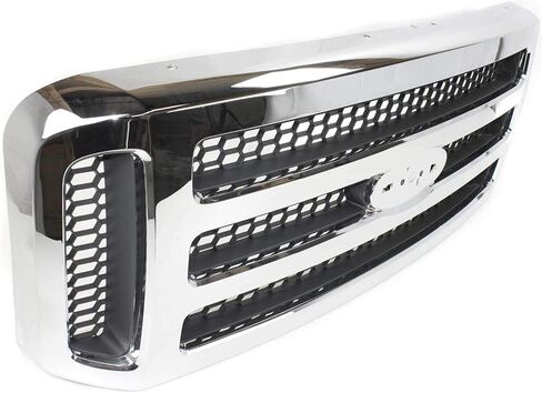 مجموعة مصبغة Evan Fischer متوافقة مع 2005-2007 Ford F-250 F-350 F-450 F-550 Super Duty ، Chrome Shell ، ملحق رمادي مطلي in Saudi Arabia
