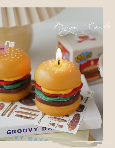 Scented Candles Handmade Cute Candles for Girls and Kids, Graduation and Birthday Gift, Soy Wax Non Toxic, Mini Aromatherapy Candles for Home Bedroom Bathroom, Hamburger in Saudi Arabia