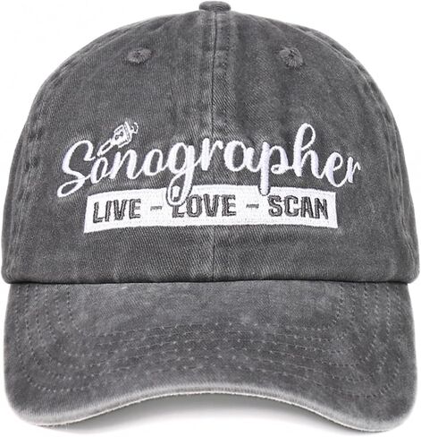 هدايا innobeta sonographer ، قبعة للنساء الرجال لعيد الميلاد ، عيد ميلاد ، قبعة البيسبول المطرزة القابلة للتعديل (رمادي) in Saudi Arabia