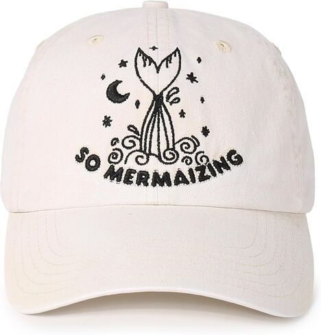 InnoBeta Mermaid Gifts Cute Cap for Women Men Adjustable Embroidered Hat for Mermaid Lover Birthday Christmas in Saudi Arabia