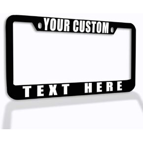 Speedy Pros Funny License Plate Frame Custom Personalized Text Zinc Cute Car Accessories License Plate Holder Black 2 Holes 1 Frame in Saudi Arabia