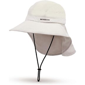 Mission Cooling Upf Sun Defender Hat - قبعة شمس الرجال والنساء للمشي لمسافات طويلة والغولف وصيد الأسماك - التكنولوجيا المنشطة للعرق والماء (رمادي جليدي) in Kuwait
