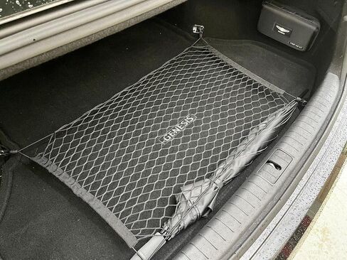 Trunk Organizer Cargo Net for Genesis G70 G80 G90 2017-2025 – Floor Style Cargo Net for Sedan – Premium Mesh Car Trunk Organizer Vehicle Carrier Storage – Compatible with G70 G80 G90 in Saudi Arabia