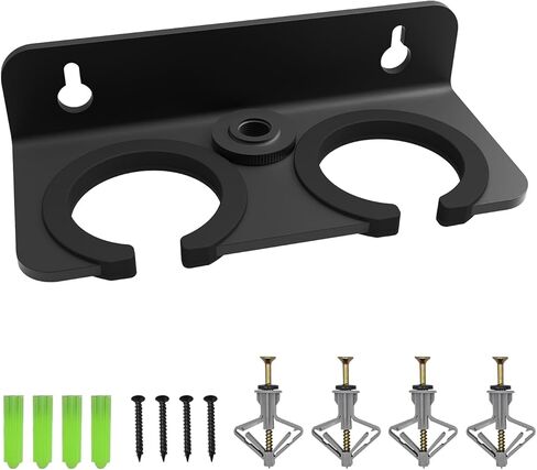 Multi Microphone Holder (Aluminum) for Handheld Dynamic, Wired and Wireless Mics, Multiple Mic Organizer for Mic Stand, Rubber padding/Wall Mounted or Mounted to 5/8"-27 or 3/8"-16 threaded Stands in Kuwait