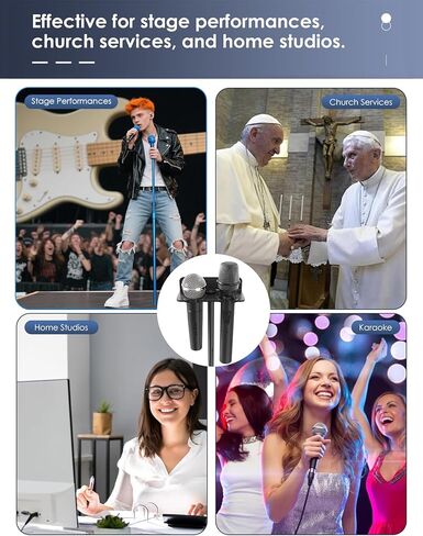 Multi Microphone Holder (Aluminum) for Handheld Dynamic, Wired and Wireless Mics, Multiple Mic Organizer for Mic Stand, Rubber padding/Wall Mounted or Mounted to 5/8"-27 or 3/8"-16 threaded Stands in Kuwait