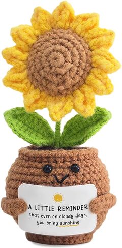 Sunflower Doll Crochet with Card - Certified Best Grandma - Gift for Grandma from Granddaughter, Grandson, Grandkid - Mothers Day, Christmas, Birthday Gift for Grandmother, Nana, Gigi in Kuwait