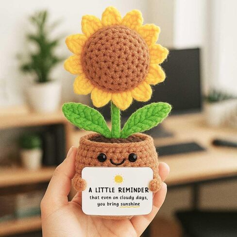 Sunflower Doll Crochet with Card - Certified Best Grandma - Gift for Grandma from Granddaughter, Grandson, Grandkid - Mothers Day, Christmas, Birthday Gift for Grandmother, Nana, Gigi in Kuwait