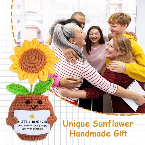 Sunflower Doll Crochet with Card - Certified Best Grandma - Gift for Grandma from Granddaughter, Grandson, Grandkid - Mothers Day, Christmas, Birthday Gift for Grandmother, Nana, Gigi in Kuwait