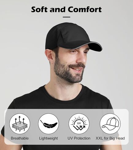 XL XXL Hat Mens Big Head, Performance Golf Hat for Men Women Water-Resistant Sun Hat Adjustable Summer Sport Cap Outwork in Kuwait