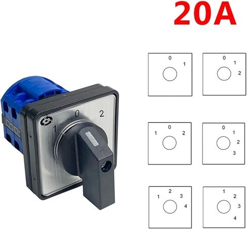 LW28-20 LW26-20 YMW26 Series Electric 2/3/4 الموضع 8 محطات مفتاح تغيير CAM ROTARY مع مسامير أداة مفيدة 660V 20A (العودة الذاتية) in Saudi Arabia