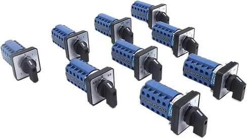 1pcs SZW26/LW26-20 5 Poles 20 Terminals 20A 660V 64X64/48X48 mm Control Circuit Knob Selection Cam Rotary Changeover Switch(0-9.5 64X64mm) in Kuwait