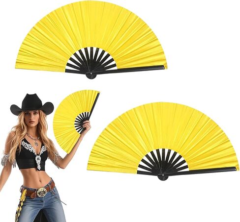 Boots on The Ground Fan, Large Folding Hand Fan Line Dance Popping Fan, Clack Fans for Line Dancing, Hand Fans for Women Foldable for Concerts, Church, Party, Performance, Gift in Saudi Arabia