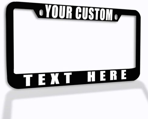Speedy Pros Funny License Plate Frame Custom Personalized Text Zinc Cute Car Accessories License Plate Holder Black 2 Holes 1 Frame in Saudi Arabia