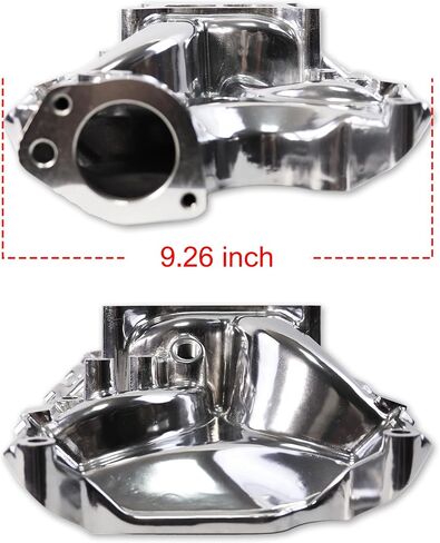 8124 7121 Low Rise Intake Manifold Aluminum Dual Plane Compatible with Ford Small Block Windsor 1962-2001 SBF 260 289 302W V8 RPM Idle-6,500 Silver in Kuwait