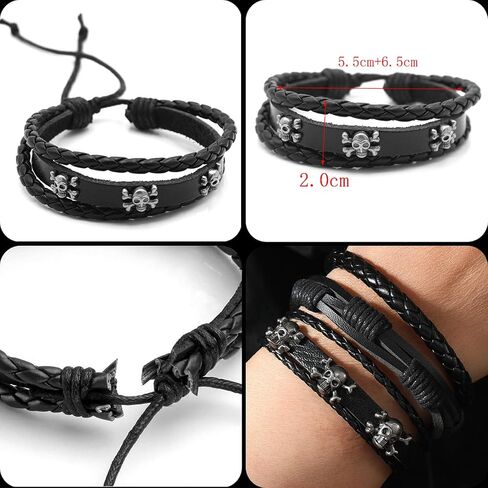4 PCS Leather Proclets for Women ، Mens Spiked Rock Rock Grunge Cuffbands Emo Accessories for 80s 90s ompits in Saudi Arabia