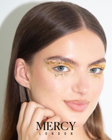Cat Eye Crystal Eye Jewels by Mercy London Beauty Costume Accessories Face Gems Jewels All in One Stick On Sticker in Saudi Arabia