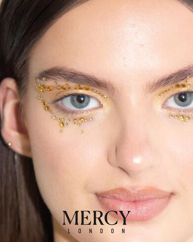 Cat Eye Crystal Eye Jewels by Mercy London Beauty Costume Accessories Face Gems Jewels All in One Stick On Sticker in Saudi Arabia