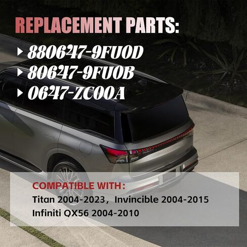 مقبض الباب غطاء إطار ثقب المفتاح ، إطار مقبض الباب الكروم ، متوافق مع Armada Titan ، Infiniti QX56 ، يحل محل# 80647-ZC00A 80647-9FU0B (Silver) in Saudi Arabia