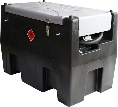 58 Gal Fuel Transfer Tank, 12 GPM Portable Fuel Tank with 12V Fuel Transfer Pump,PE Diesel Transfer Tank with 13.1ft Hose/Auto Fuel Nozzle/360°Swivel Connector for Easy Fuel Transportation (58 Gallon) in Kuwait