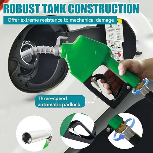 58 Gal Fuel Transfer Tank, 12 GPM Portable Fuel Tank with 12V Fuel Transfer Pump,PE Diesel Transfer Tank with 13.1ft Hose/Auto Fuel Nozzle/360°Swivel Connector for Easy Fuel Transportation (58 Gallon) in Kuwait