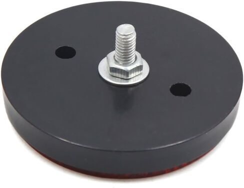 uxcell 2pcs Black Orange Plastic Round Screw Mount Reflective Warning Reflector for Car in Saudi Arabia