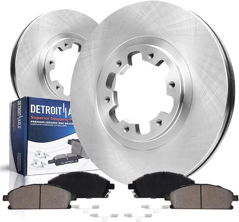 Detroit Axle - Front Brake Kit for Chevrolet Colorado GMC Canyon Isuzu I-280 I-290 I-350 I-370 Replacement Disc Brake Rotors and Ceramic Brake Pads: 11.02'' inch Rotors in Saudi Arabia
