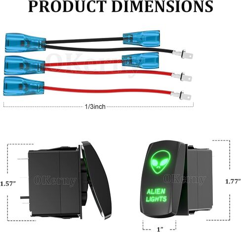 3Pcs Rocker Toggle Switch-LED Bar Rock Rear Interor Side Lighted Whip Light Stereo Switch ON/Off/ON Momentary 12V/24V Switches for UTV ATV Marine Boat Cars Trucks Off Road RV…… in Kuwait