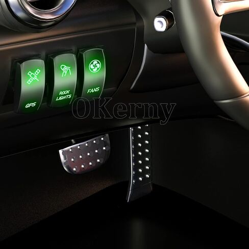 3Pcs Rocker Toggle Switch-LED Bar Rock Rear Interor Side Lighted Whip Light Stereo Switch ON/Off/ON Momentary 12V/24V Switches for UTV ATV Marine Boat Cars Trucks Off Road RV…… in Kuwait