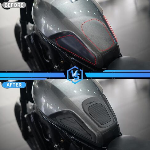 Motorcycle Tank Side Traction Pad Anti Slip Sticker Gas Tank Pad Waterproof Tank Pad Sticker for HO&N&DA Rebel CMX 1100 CMX1100 2017-2025(Black-CMX1100) in Kuwait