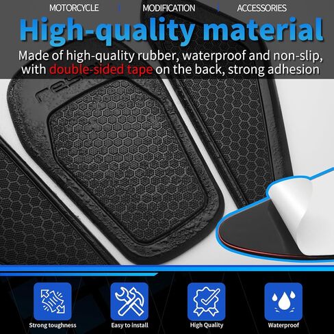 Motorcycle Tank Side Traction Pad Anti Slip Sticker Gas Tank Pad Waterproof Tank Pad Sticker for HO&N&DA Rebel CMX 1100 CMX1100 2017-2025(Black-CMX1100) in Kuwait