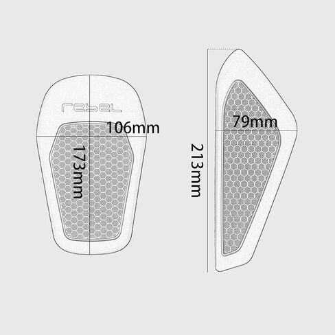 Motorcycle Tank Side Traction Pad Anti Slip Sticker Gas Tank Pad Waterproof Tank Pad Sticker for HO&N&DA Rebel CMX 1100 CMX1100 2017-2025(Black-CMX1100) in Kuwait