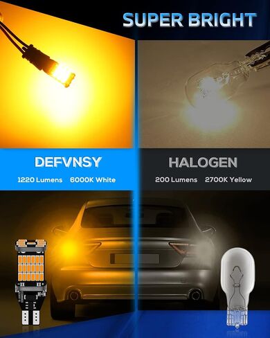 Qoope BAU15S 7507 PY21W LED Bulbs Amber Yellow, Non-polarity 12-24V Super Bright for Turn Signal Tail Brake Lights (Pack of 4) in Kuwait