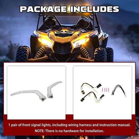 Hecasa Front LED Signature Light متوافق مع 2017-2025 Can Am Maverick X3 XDS XRS Max Turbo R بديل لـ 710004994 710004995 ، انعطاف ضوء الإشارة DRL مجموعة مصباح وميض البلاستيك in Saudi Arabia