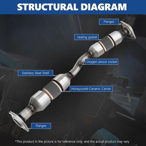 JT Exhaust Rear Catalytic Converter Compatible with Jeep Compass 2007-2017, Patriot 2007-2017 4WD 2.4L (EPA Compliant) in Saudi Arabia